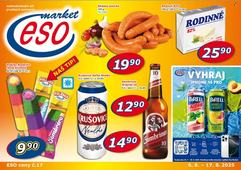 Leták ESO MARKET - 6.8.2025 - 17.8.2025. Strana 1