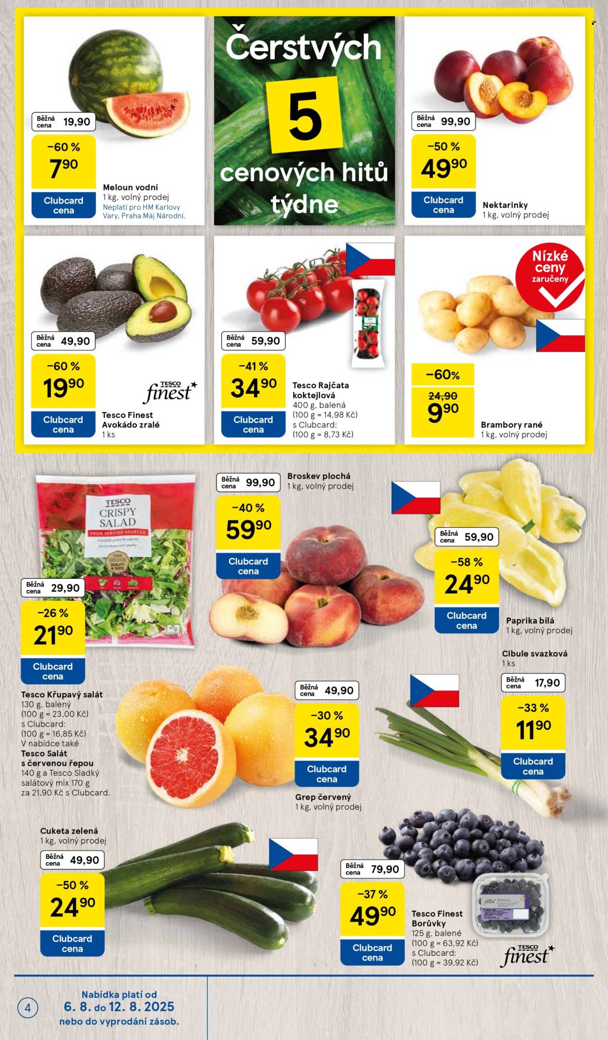 Leták TESCO - 6.8.2025 - 12.8.2025. Strana 4