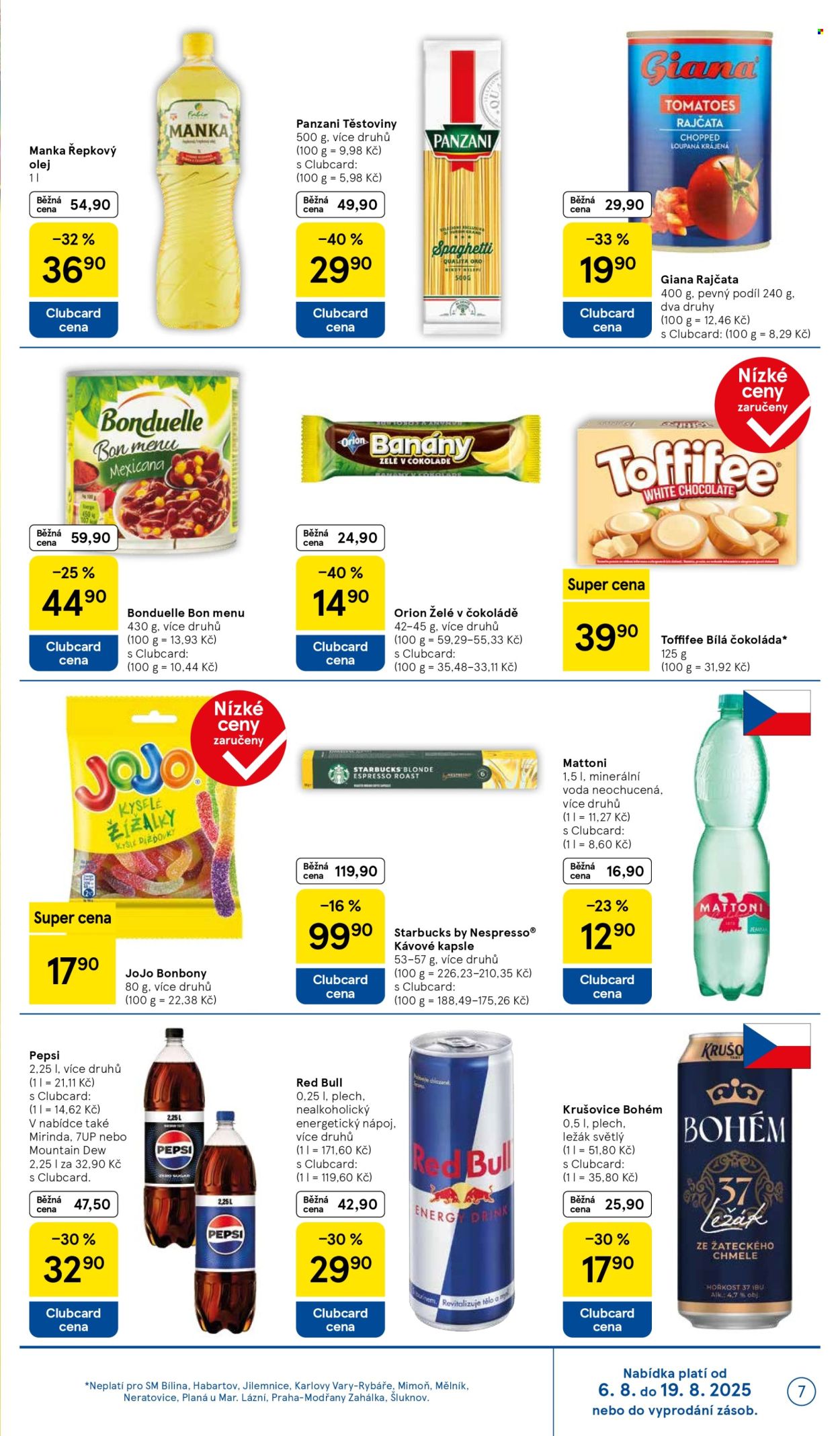 Leták TESCO supermarket - 6.8.2025 - 12.8.2025. Strana 7