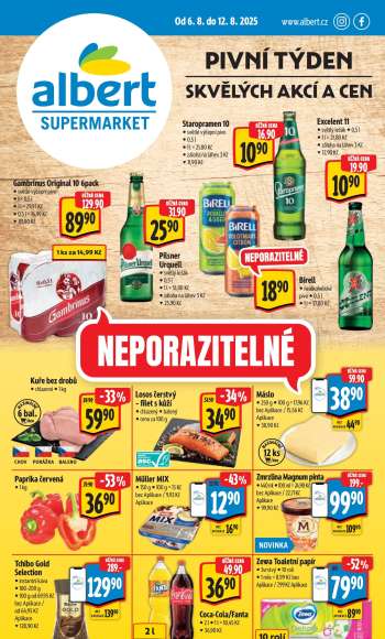 Leták Albert Supermarket - 6.8.2025 - 12.8.2025.