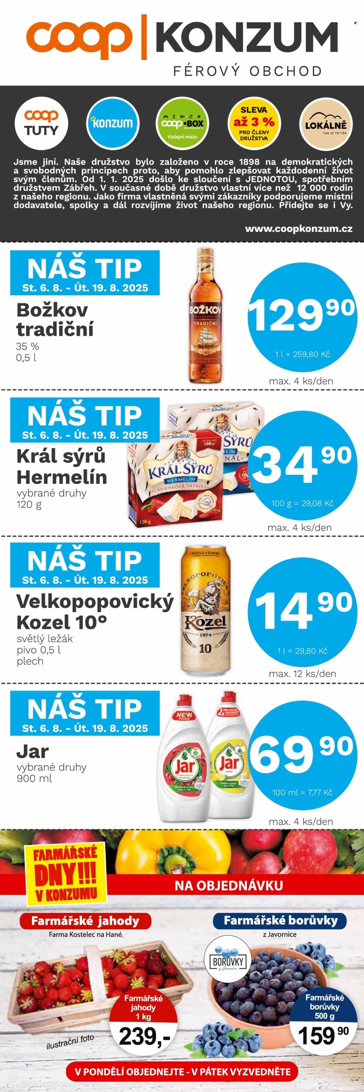 Leták Konzum - 6.8.2025 - 19.8.2025. Strana 1