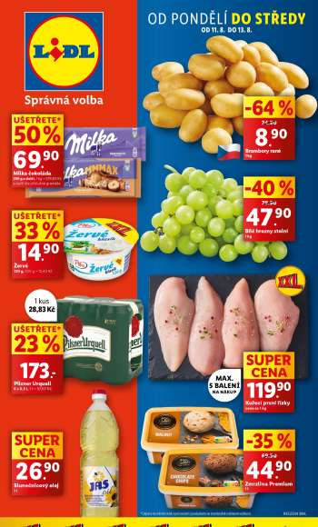 Leták Lidl - 11.8.2025 - 13.8.2025.