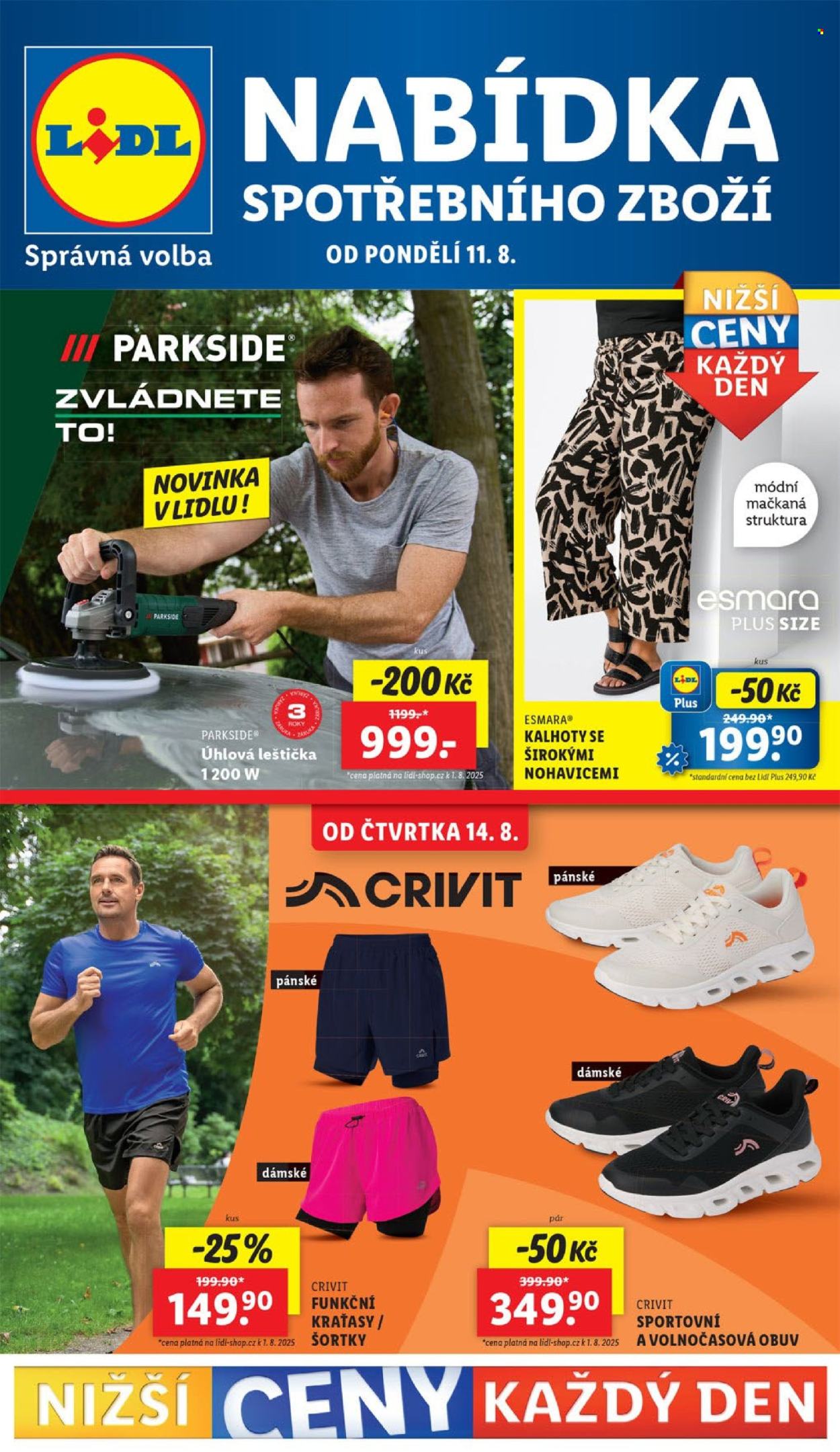 Leták Lidl - 11.8.2025 - 17.8.2025. Strana 1