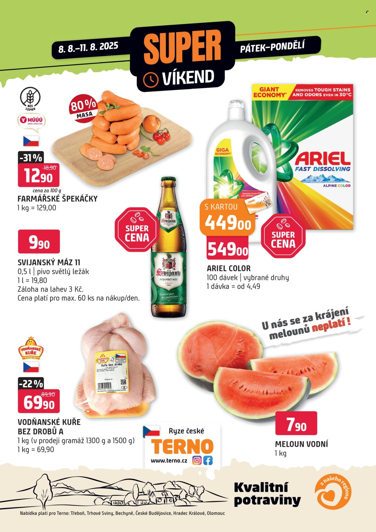 Leták coop TERNO - 8.8.2025 - 11.8.2025. Strana 1