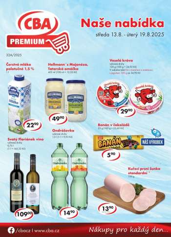 Leták CBA Premium - 13.8.2025 - 19.8.2025.