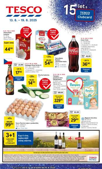 Leták TESCO - 13.8.2025 - 19.8.2025.