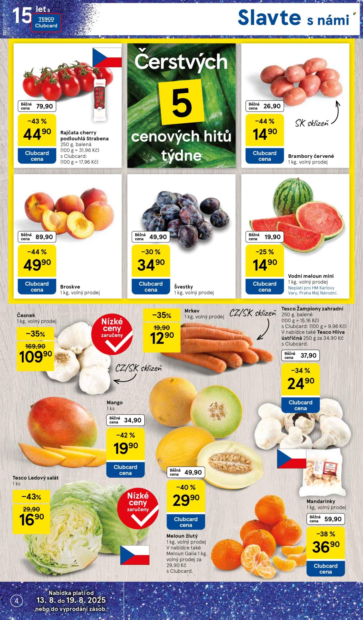 Leták TESCO - 13.8.2025 - 19.8.2025. Strana 4