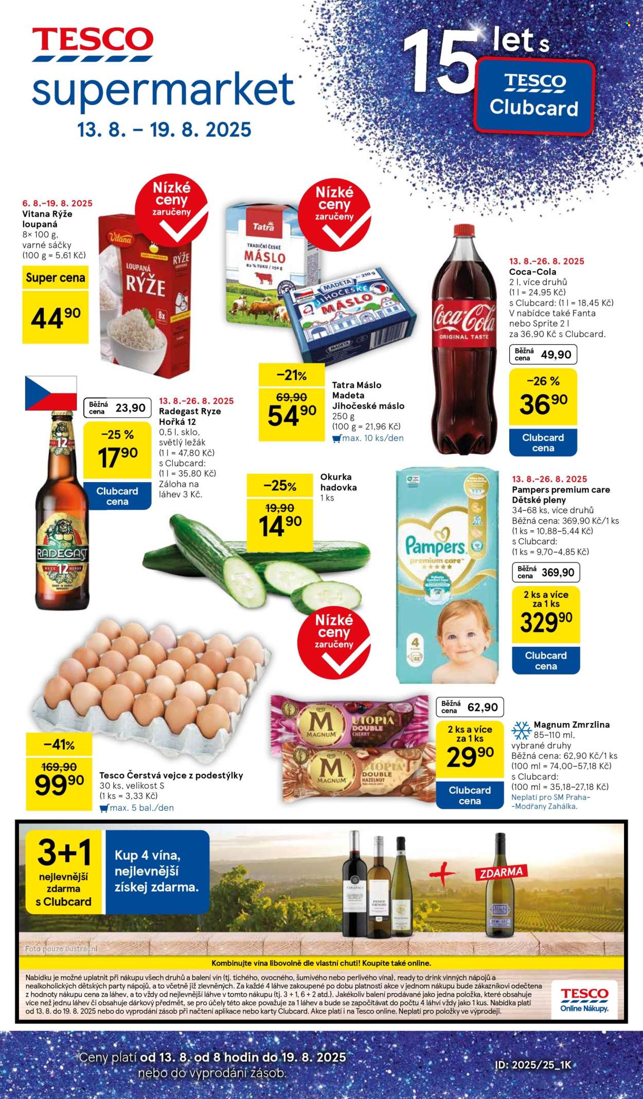Leták TESCO supermarket - 13.8.2025 - 19.8.2025. Strana 1