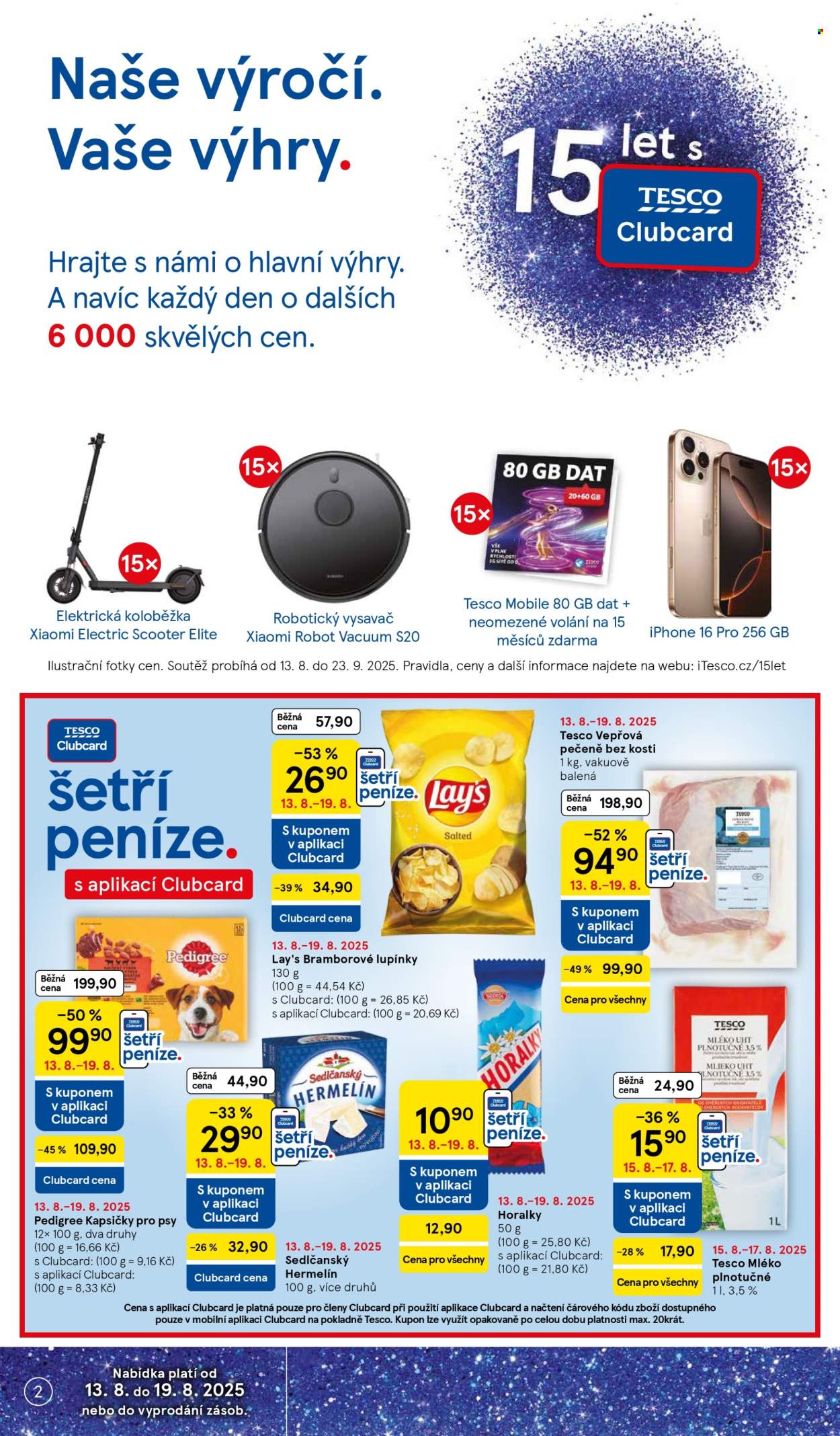 Leták TESCO supermarket - 13.8.2025 - 19.8.2025. Strana 2
