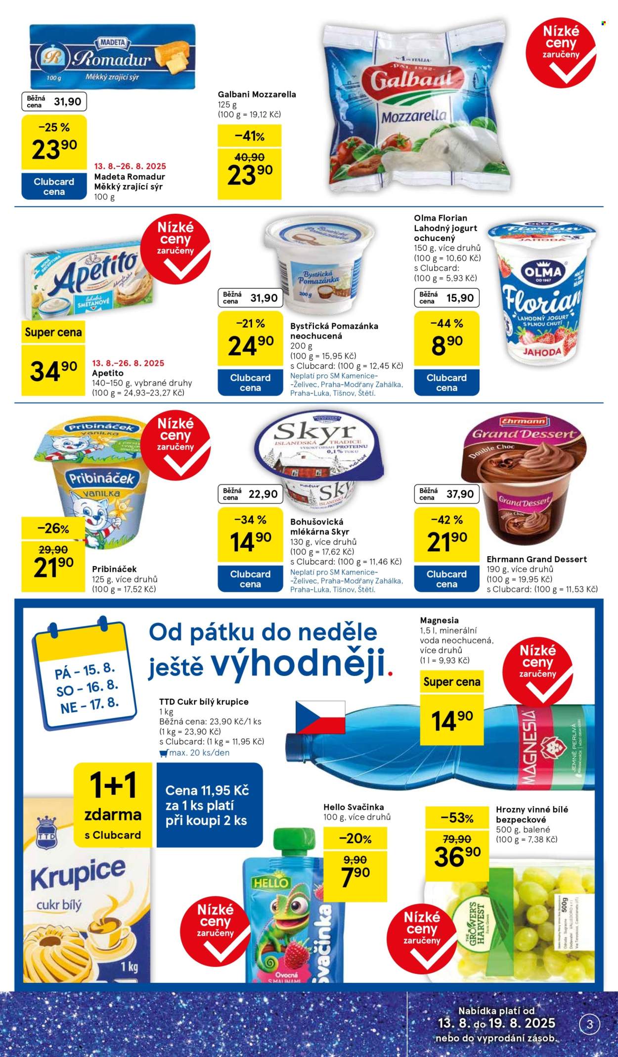 Leták TESCO supermarket - 13.8.2025 - 19.8.2025. Strana 3