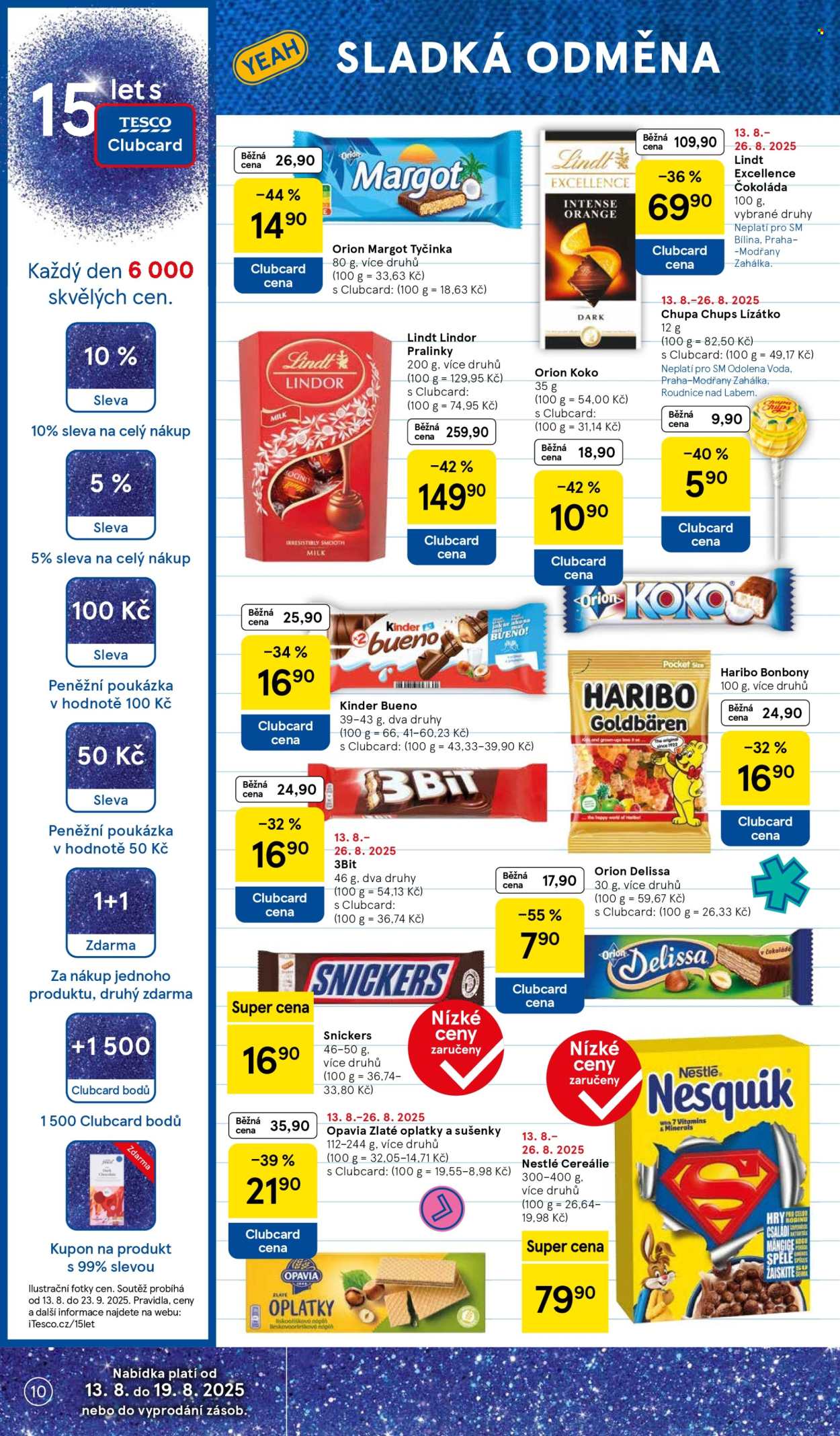 Leták TESCO supermarket - 13.8.2025 - 19.8.2025. Strana 10