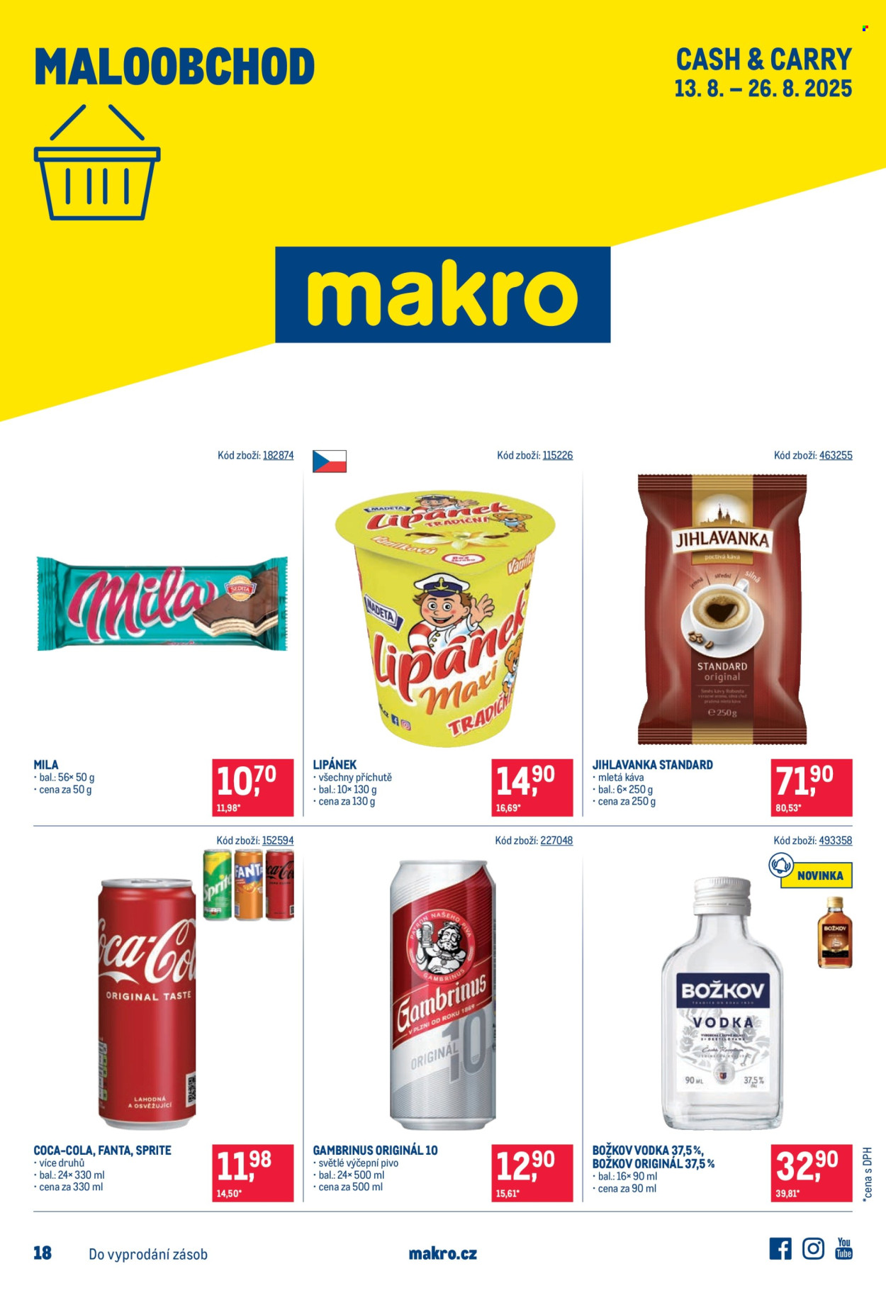 Leták MAKRO - 13.8.2025 - 26.8.2025. Strana 1