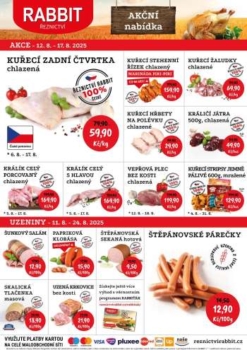 Leták RABBIT řeznictví - 12.8.2025 - 17.8.2025.