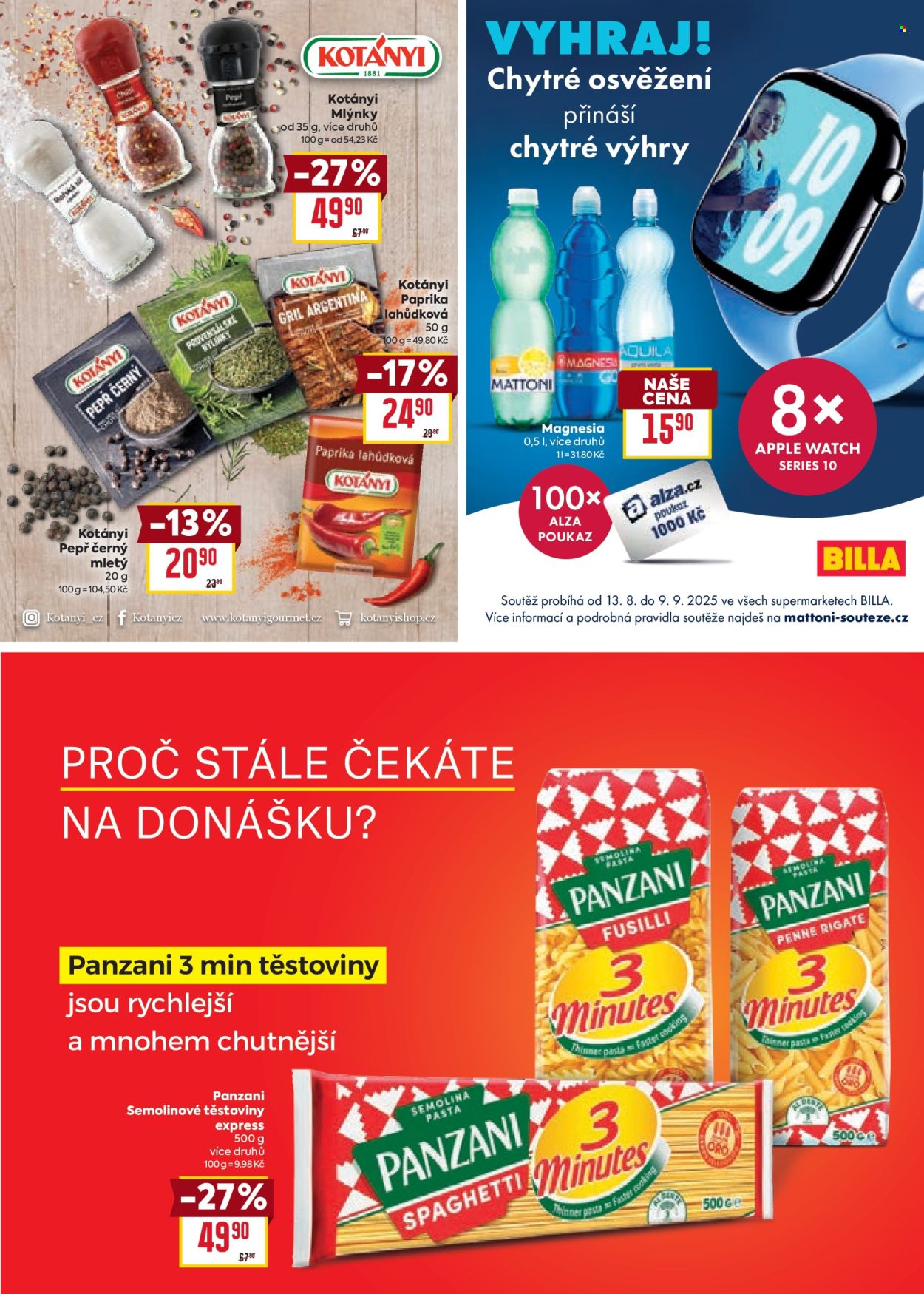 Leták BILLA - 13.8.2025 - 9.9.2025. Strana 18