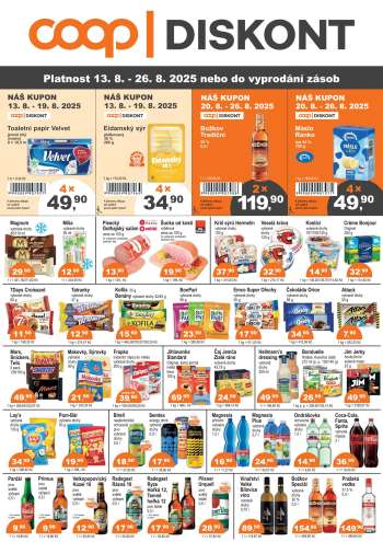 Leták coop DISKONT - 13.8.2025 - 26.8.2025.