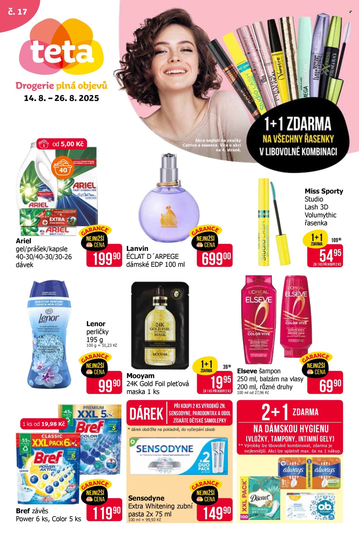 Leták Teta drogerie - 14.8.2025 - 26.8.2025. Strana 1