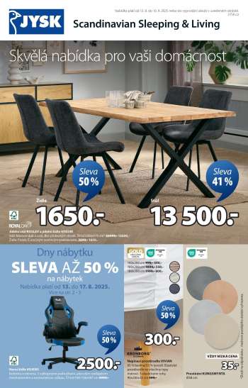 Leták JYSK - 13.8.2025 - 16.9.2025.