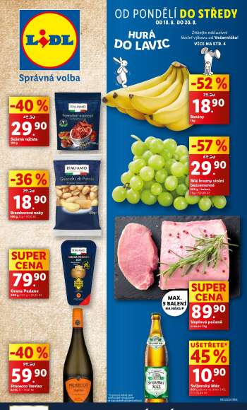 Leták Lidl - 18.8.2025 - 20.8.2025.