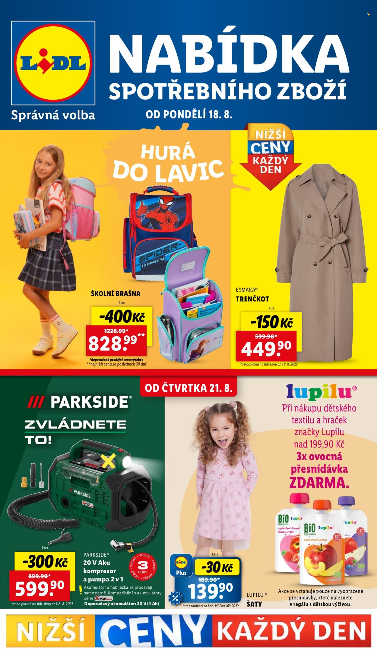 Leták Lidl - 18.8.2025 - 24.8.2025. Strana 1