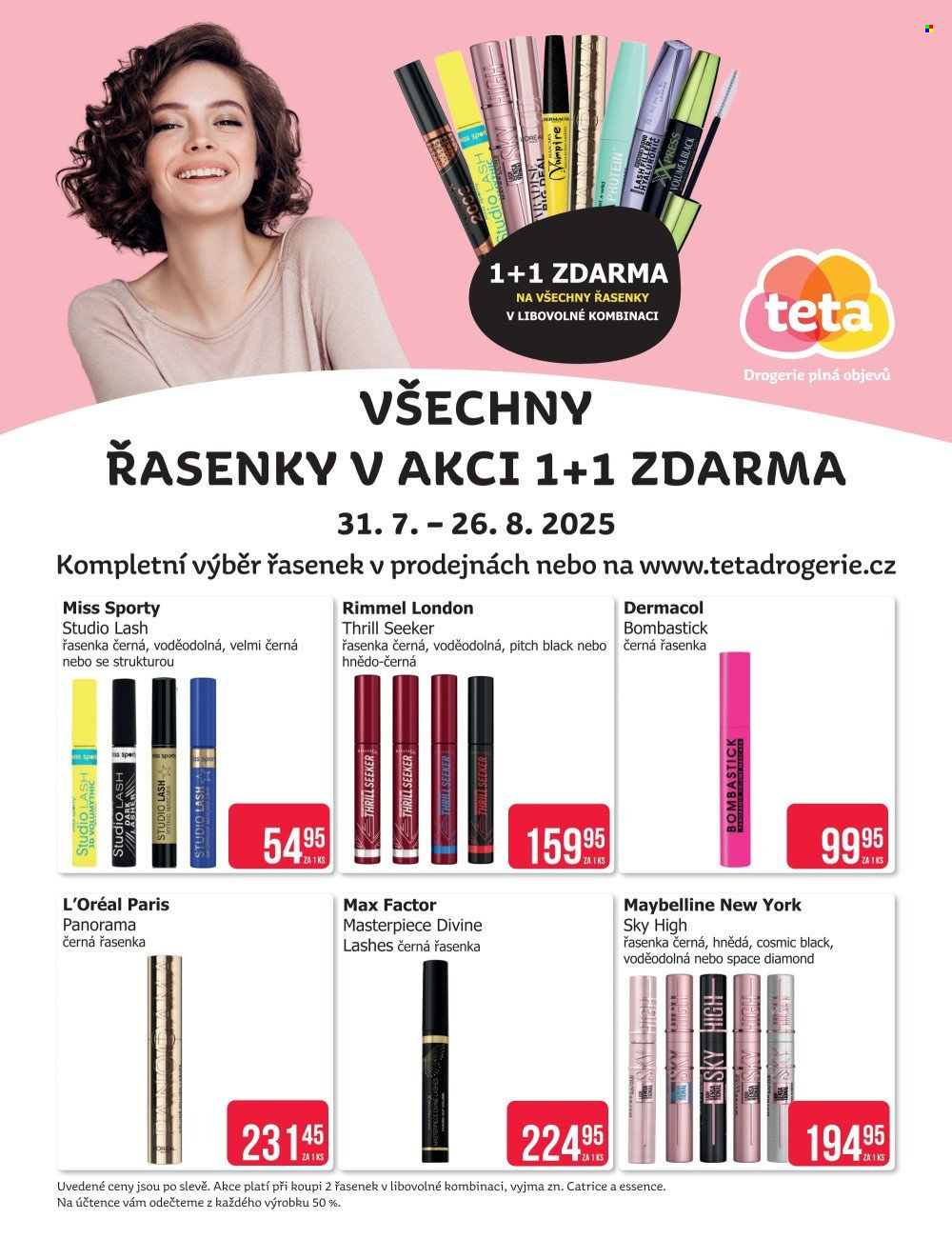 Leták Teta drogerie - 31.7.2025 - 26.8.2025. Strana 1