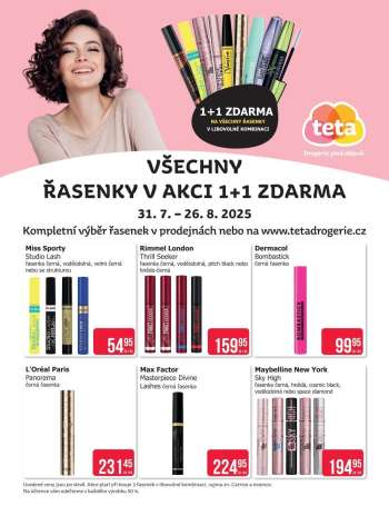 Leták Teta drogerie - 31.7.2025 - 26.8.2025.