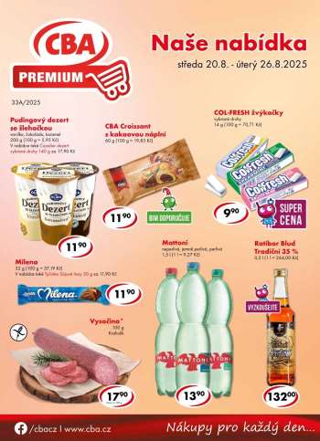 Leták CBA Premium - 20.8.2025 - 26.8.2025.