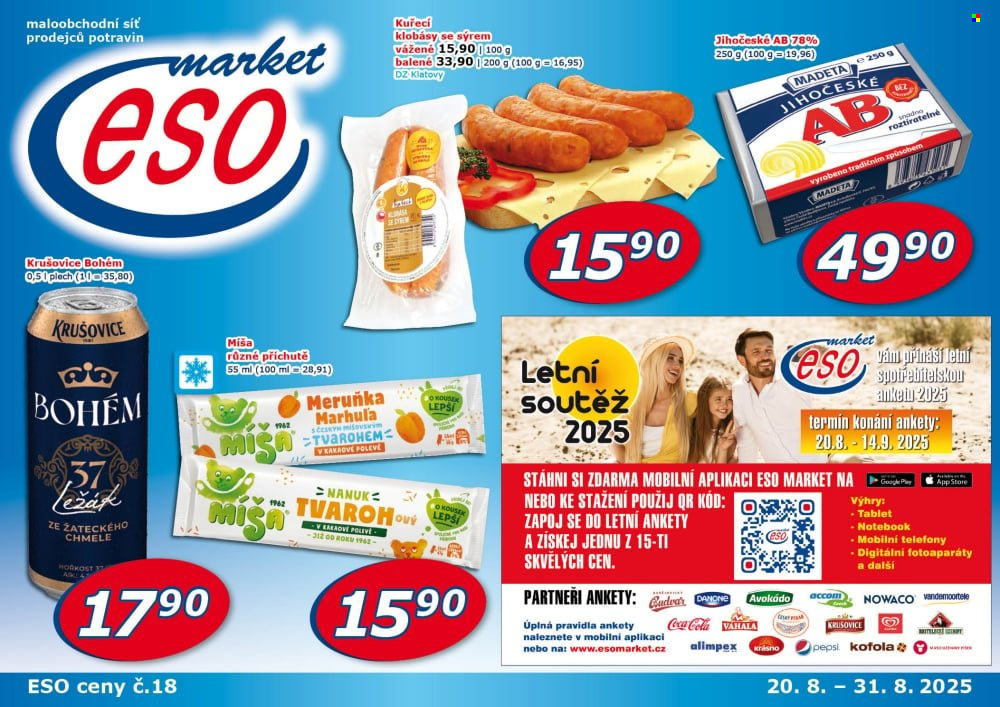 Leták ESO MARKET - 20.8.2025 - 31.8.2025. Strana 1