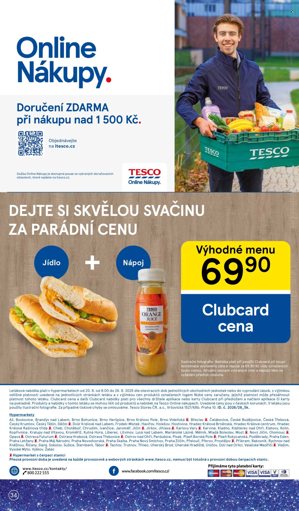 Leták TESCO - 20.8.2025 - 26.8.2025. Strana 34