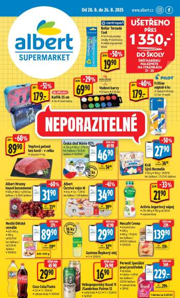 Leták Albert Supermarket - 20.8.2025 - 26.8.2025.