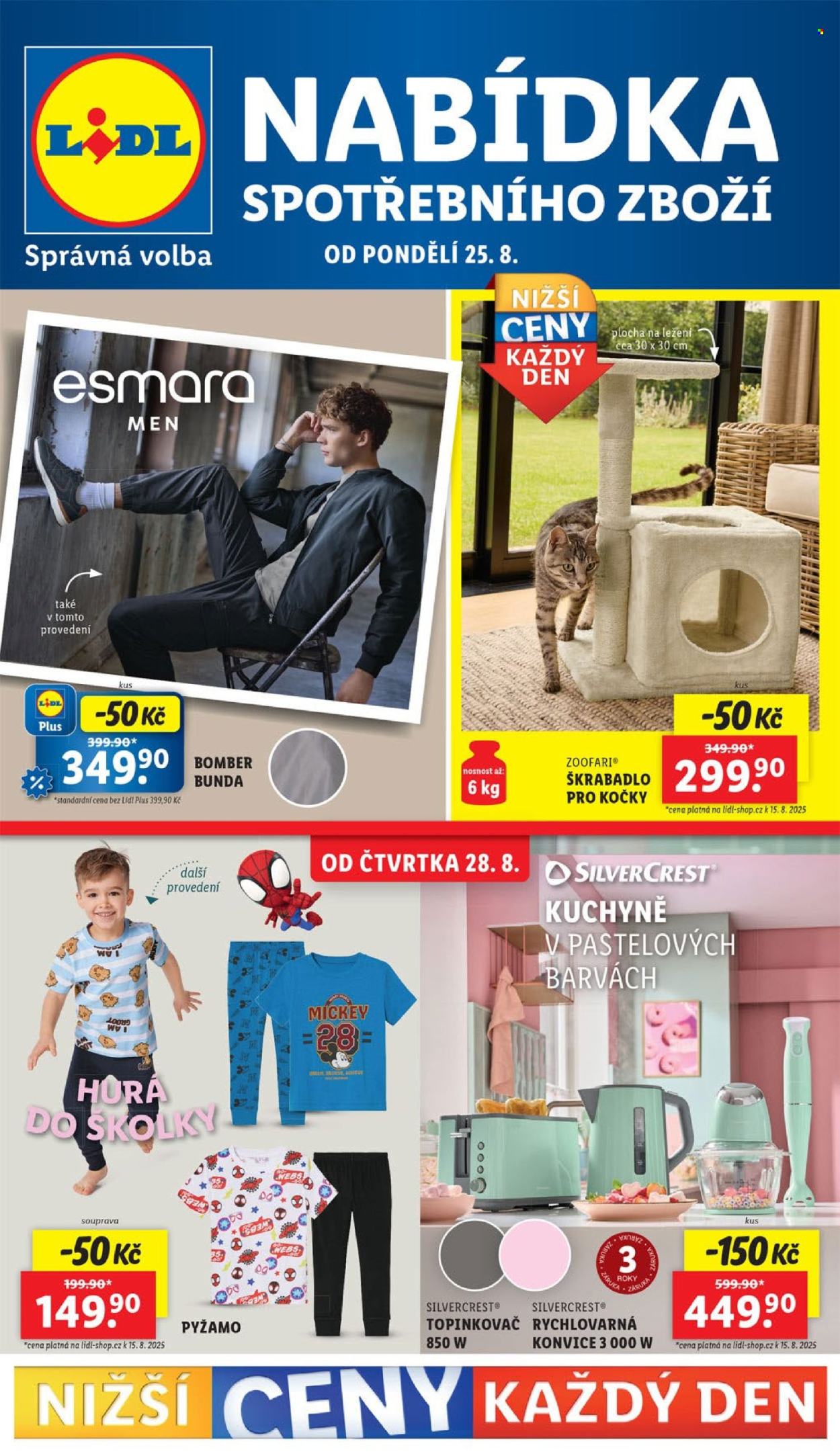 Leták Lidl - 25.8.2025 - 31.8.2025. Strana 1