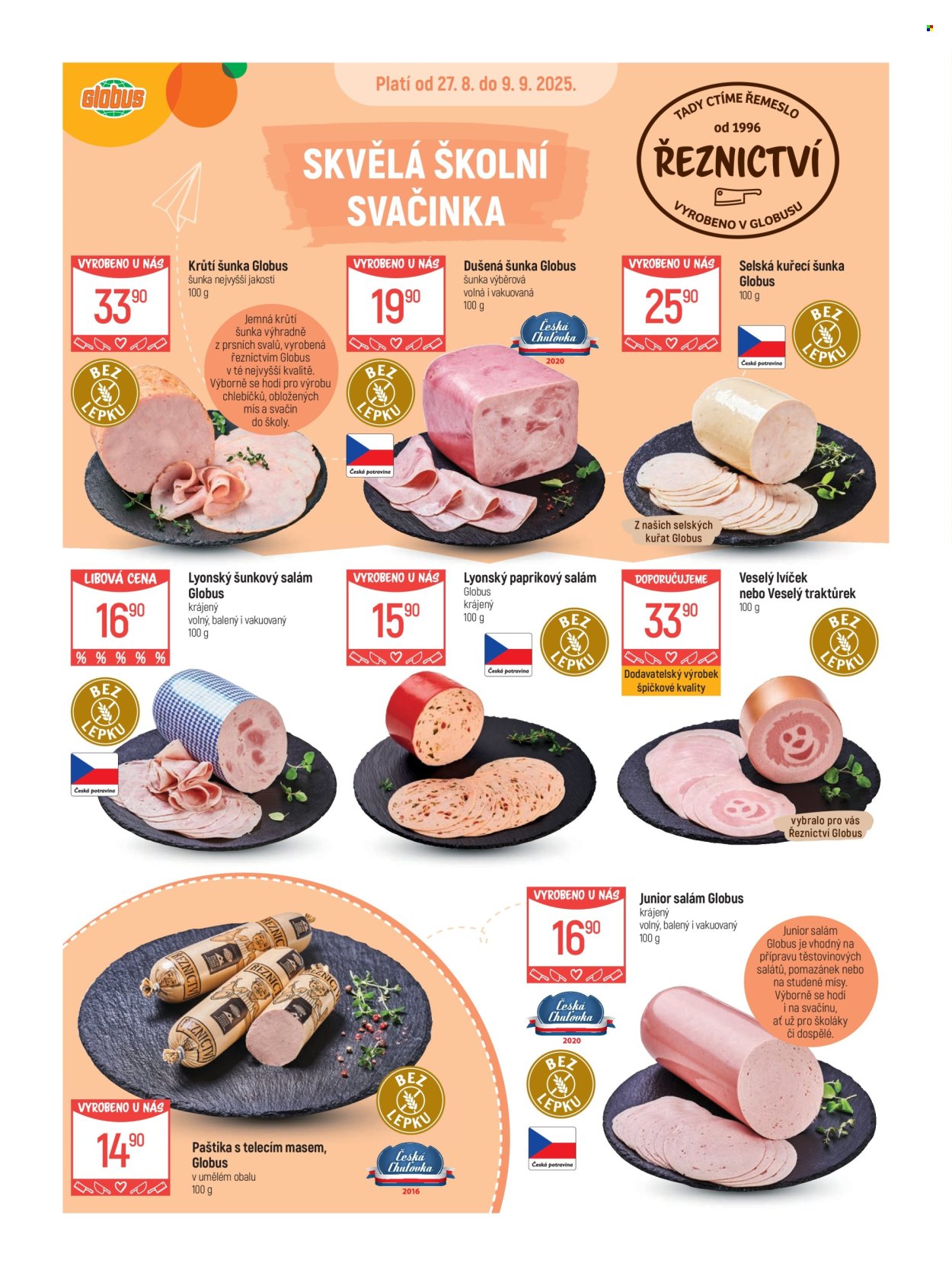 Leták Globus - 27.8.2025 - 2.9.2025. Strana 12