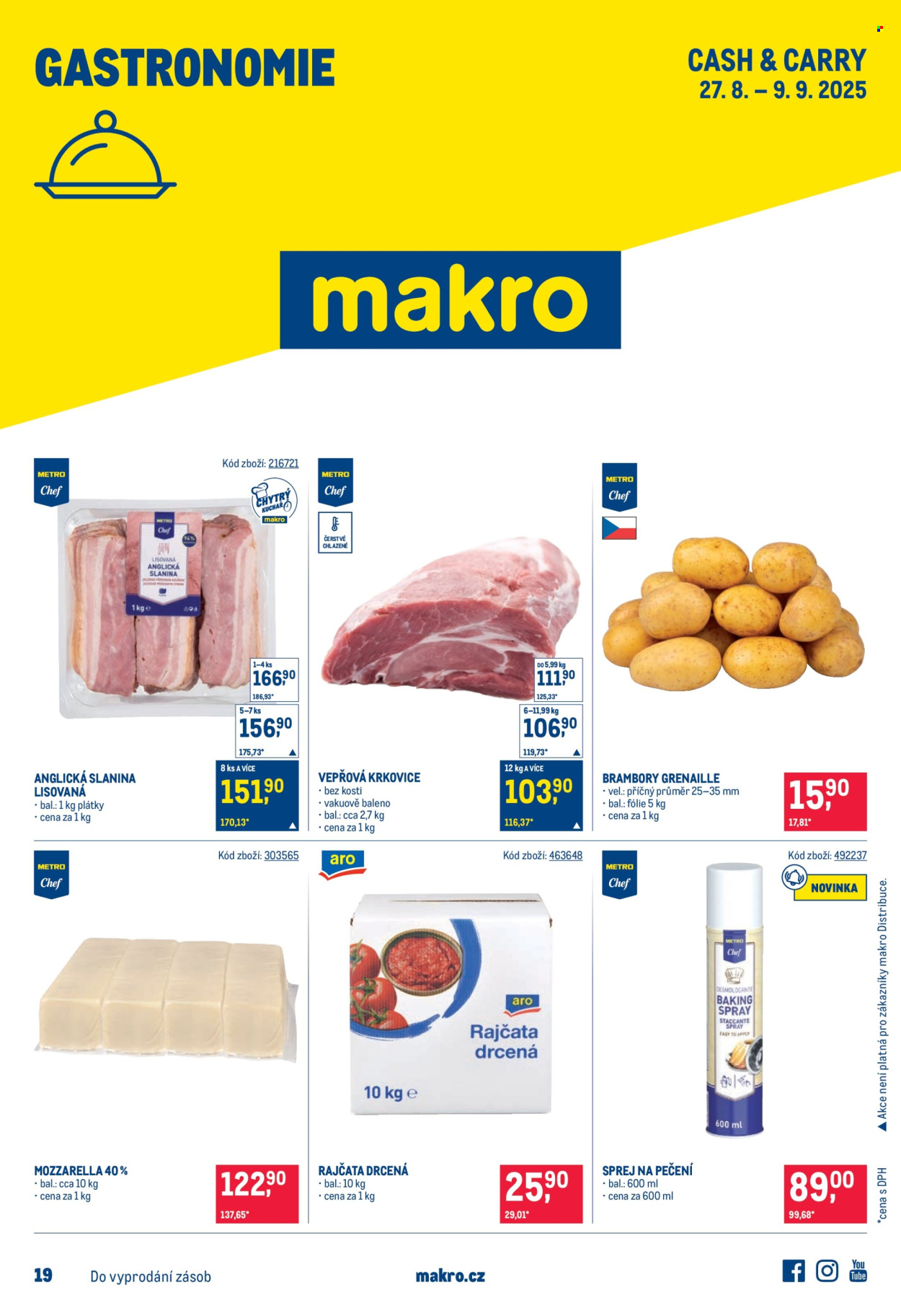 Leták MAKRO - 27.8.2025 - 9.9.2025. Strana 1