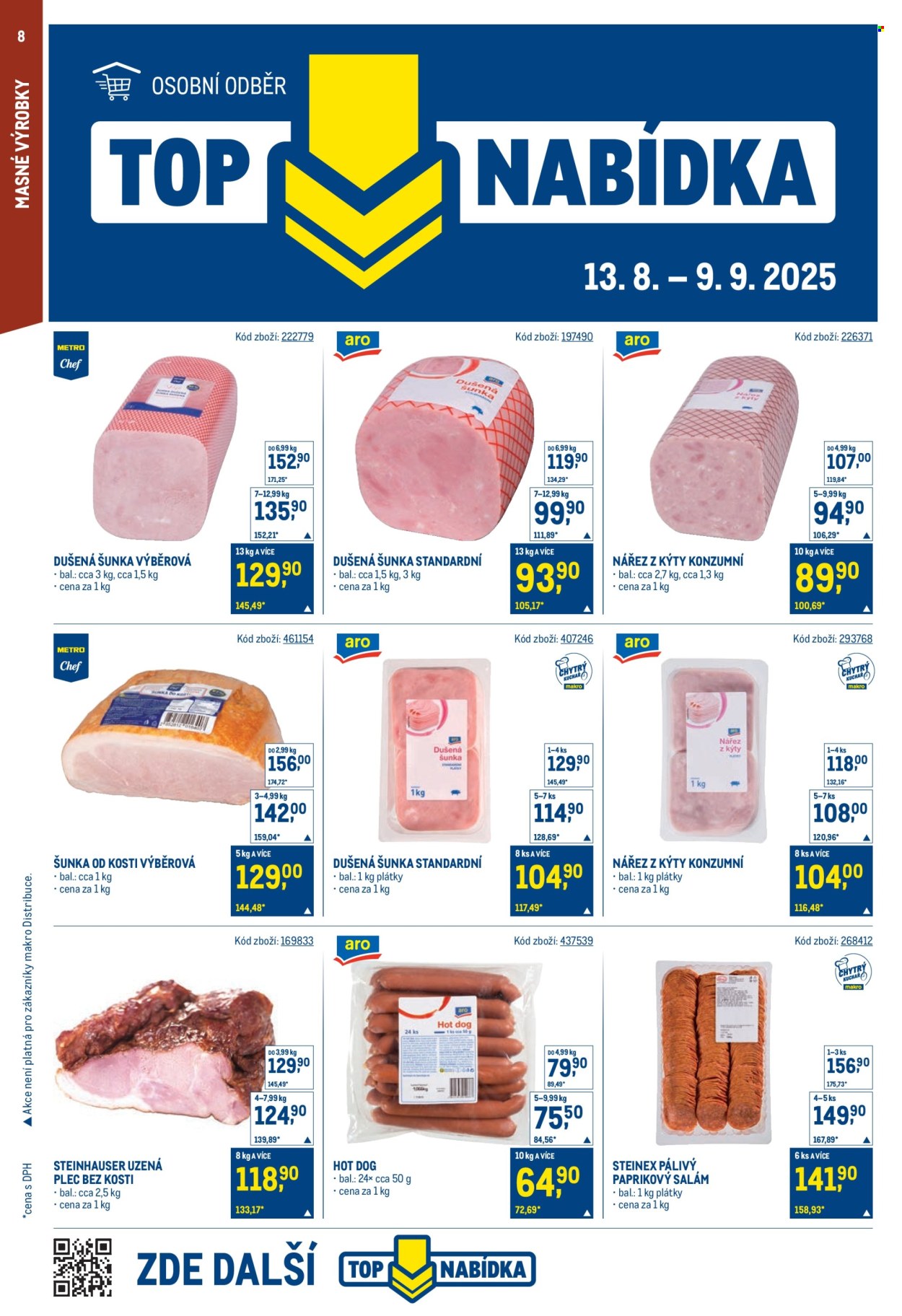 Leták MAKRO - 27.8.2025 - 9.9.2025. Strana 8