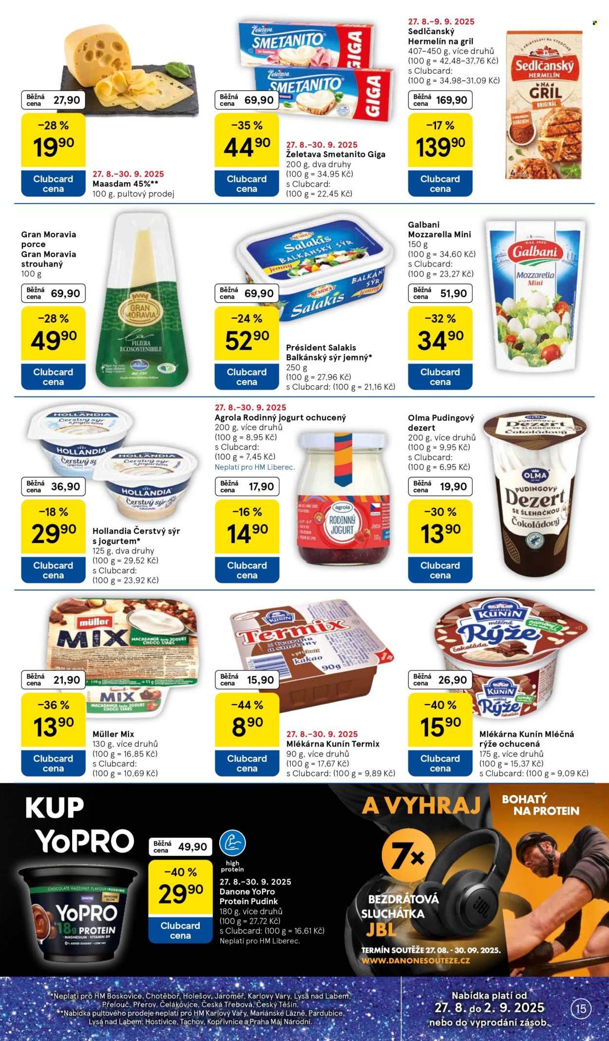 Leták TESCO - 27.8.2025 - 2.9.2025. Strana 15