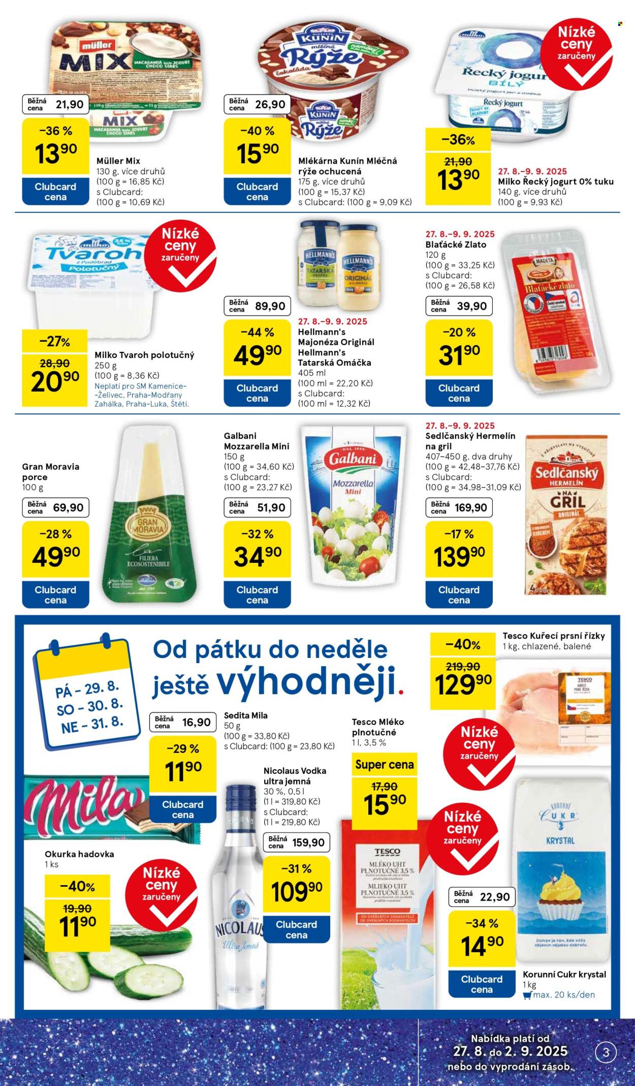 Leták TESCO supermarket - 27.8.2025 - 2.9.2025. Strana 3