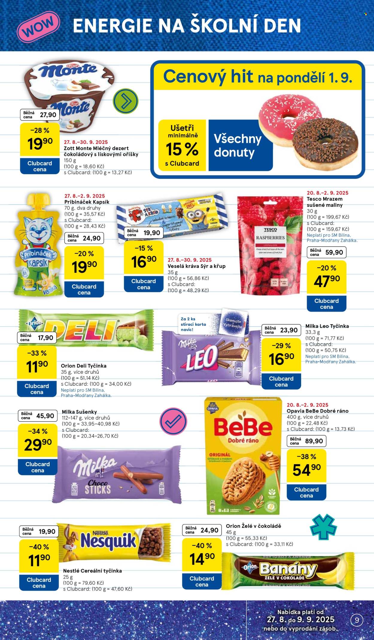 Leták TESCO supermarket - 27.8.2025 - 2.9.2025. Strana 9