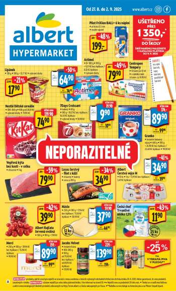 Leták Albert Hypermarket - 27.8.2025 - 2.9.2025.