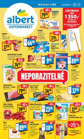 Leták Albert Supermarket - 27.8.2025 - 2.9.2025.