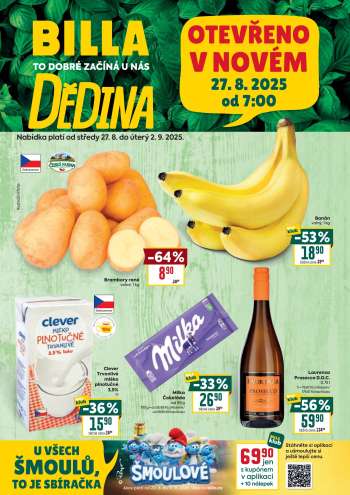Leták BILLA - 27.8.2025 - 2.9.2025.
