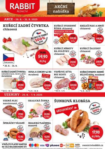 Leták RABBIT řeznictví - 26.8.2025 - 31.8.2025.