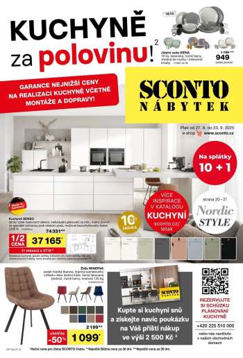 Leták SCONTO NÁBYTEK - 27.8.2025 - 23.9.2025.