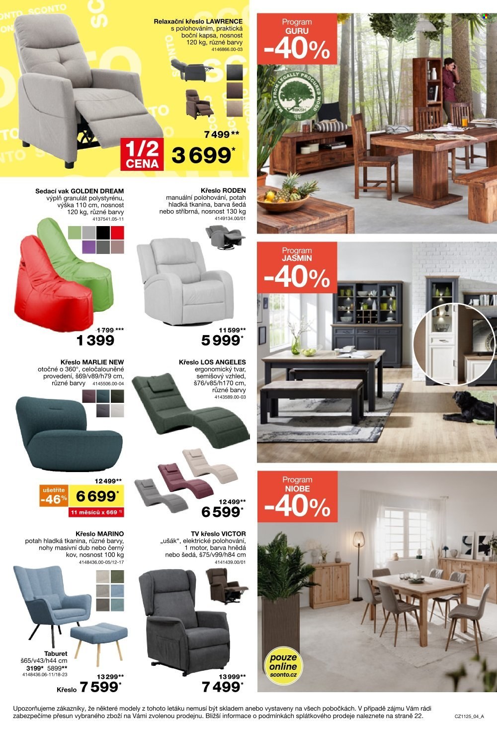Leták SCONTO NÁBYTEK - 27.8.2025 - 23.9.2025. Strana 4
