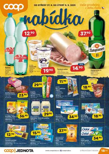 Leták coop JEDNOTA - 27.8.2025 - 9.9.2025.
