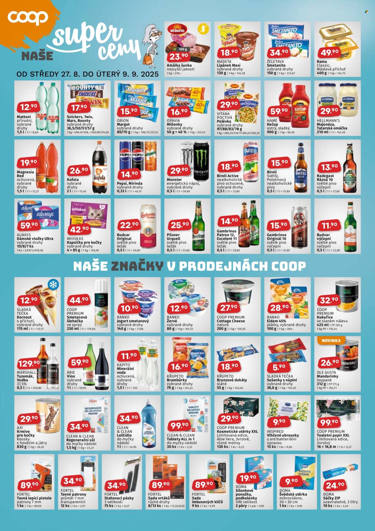 Leták coop JEDNOTA - 27.8.2025 - 9.9.2025. Strana 2