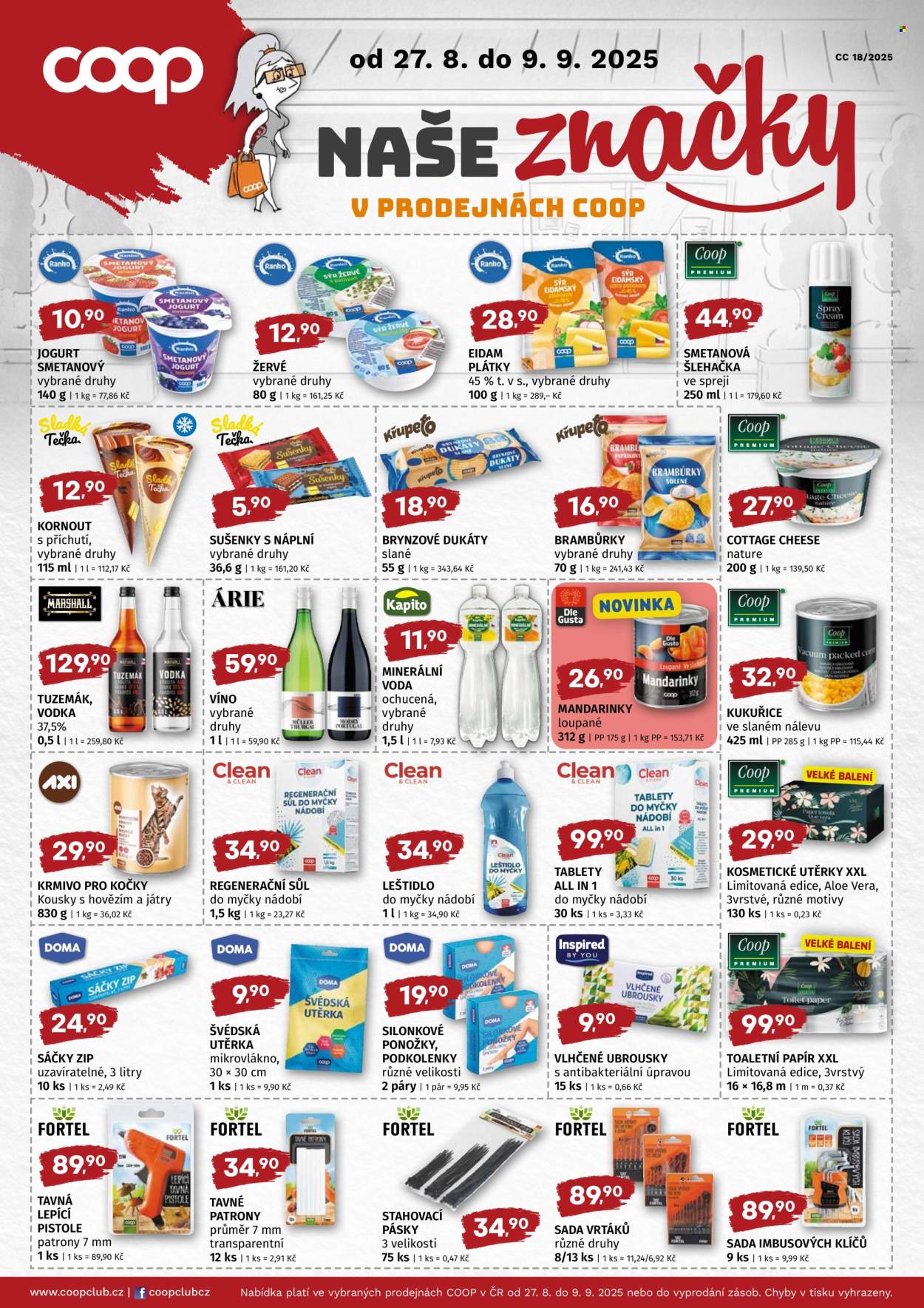 Leták coop TUTY - 27.8.2025 - 9.9.2025. Strana 2