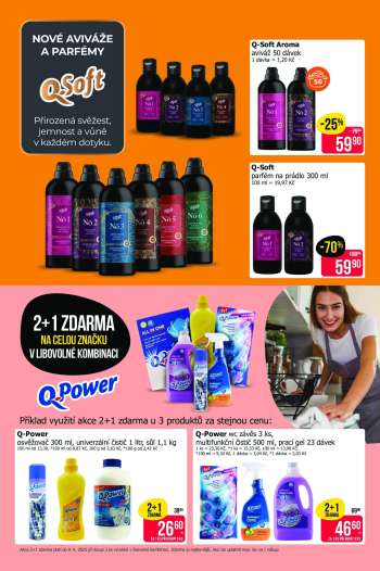 thumbnail - Q-Power wc závěs 3 ks, multifunkční čistič 500 ml, prací gel 23 dávek