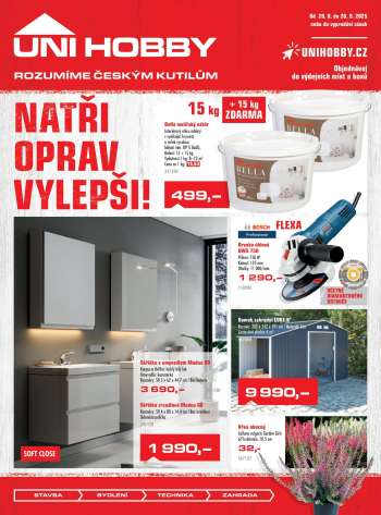 Leták UNI HOBBY - 28.8.2025 - 28.9.2025.
