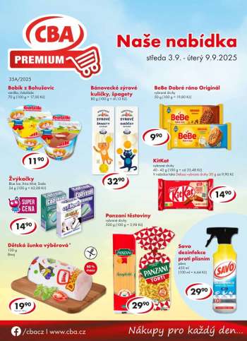 Leták CBA Premium - 3.9.2025 - 9.9.2025.