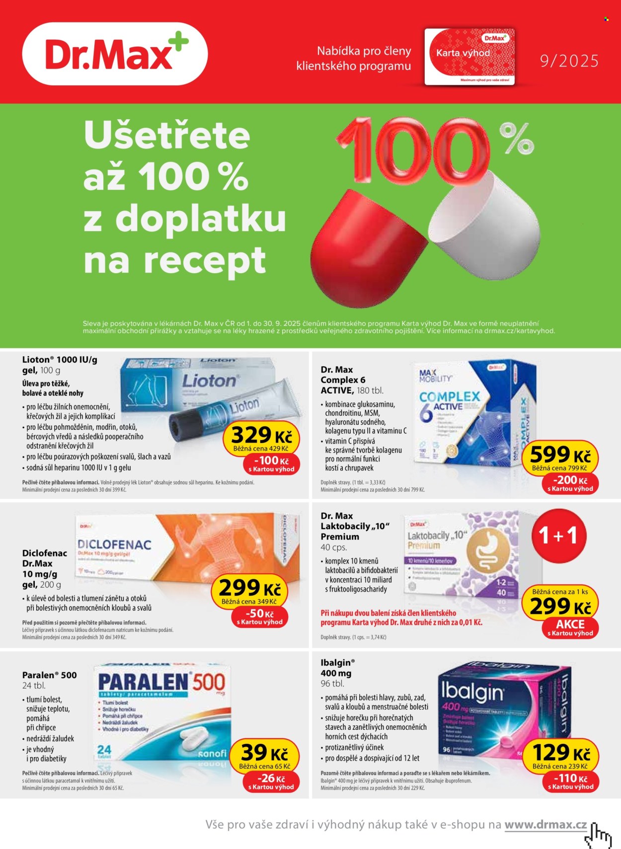 Leták Dr. Max - 1.9.2025 - 30.9.2025. Strana 1