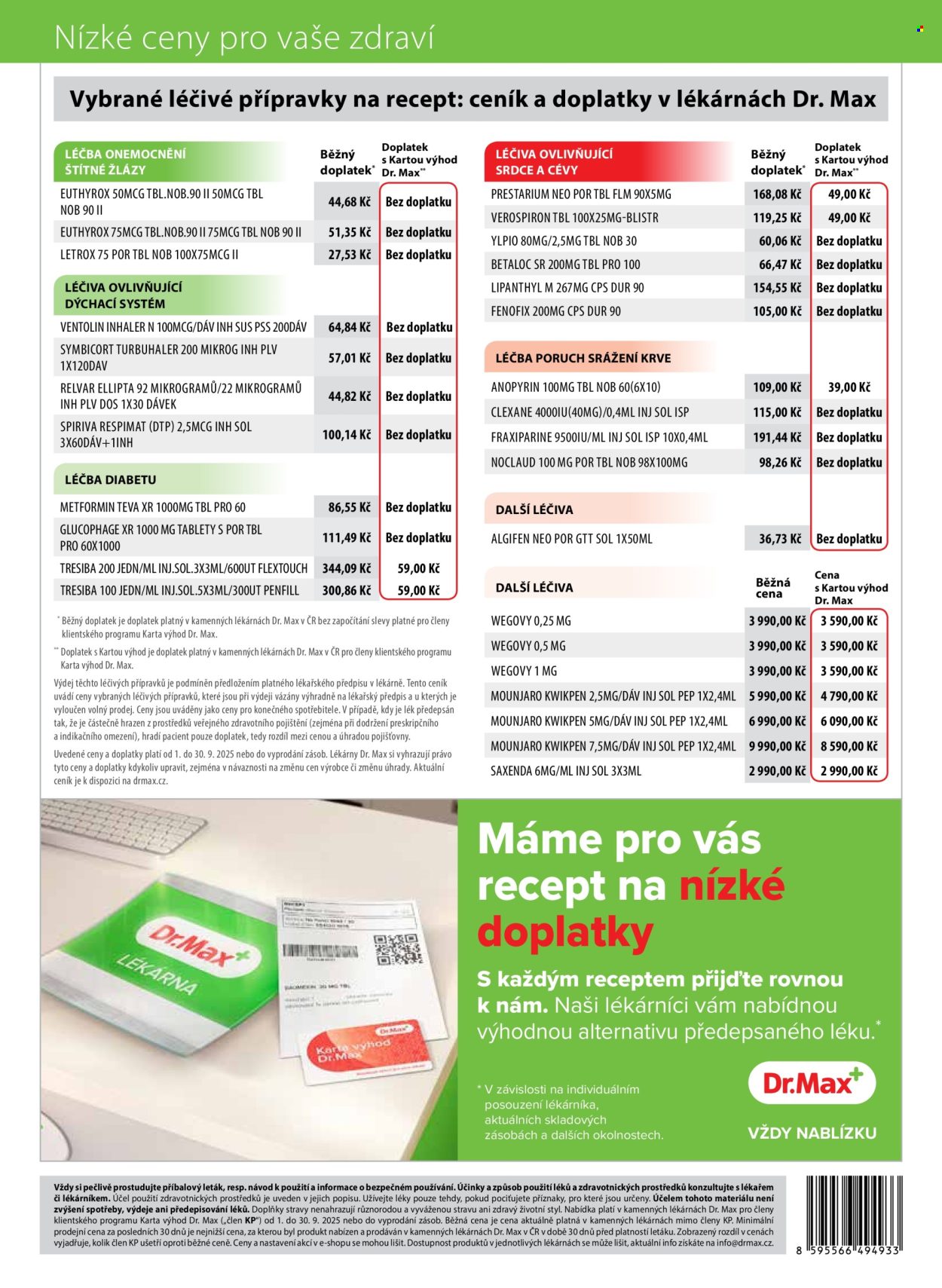 Leták Dr. Max - 1.9.2025 - 30.9.2025. Strana 16